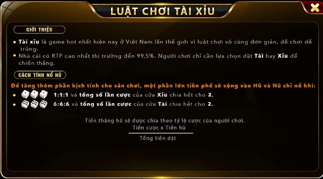 Luật chơi Tài Xỉu Go88